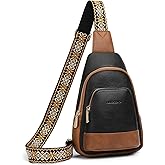 GAEKEAO Small Crossbody Sling Bag for Women Trendy Crossbody Purse Vegan Leather Fanny Packs Chest Bag Backpack