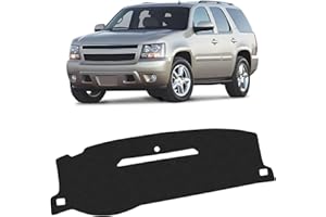 KUST Dash Cover for 2007-13 Chevy Chevrolet Silverado 1500 2500 3500 LTZ/Avalanche/GMC Sierra SLT Denali, 2007-14 Chevrolet Tahoe/Suburban/GMC Yukon XL (Only Fit One Glove Box Dashboard)