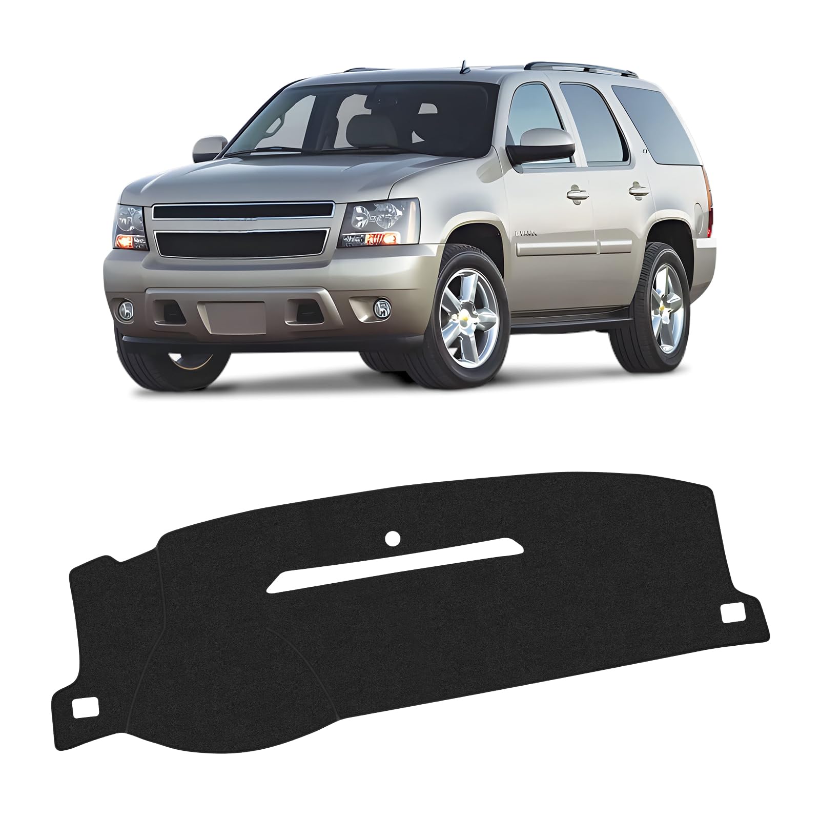 Photo 1 of KUST Car Dash Cover for 2007-2014 Chevy Chevrolet Tahoe/Suburban,2007-13 Chevy Avalanche/Silverado 1500 2500 3500 LTZ /2007-13 GMC Sierra SLT Denali,2007-14 GMC Yukon XL(Only Fit One Glove Box)