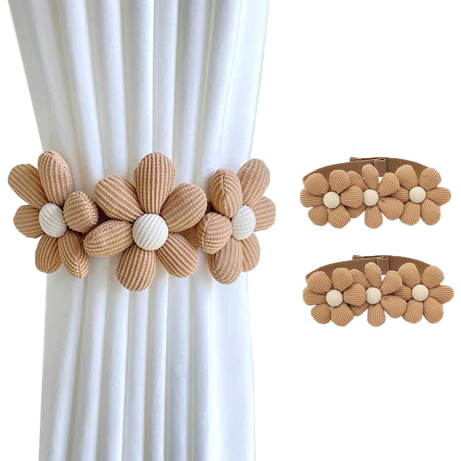 SRG Sunflower Curtain Tiebacks-2 Pack | Curtain
