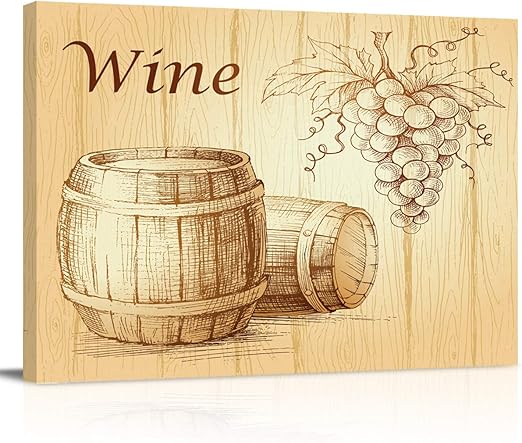 Amazon Com 16x24in Canvas Wall Art Drawing Grape Wine Barrel Hd Picture Oil Painting Wood Grain Artwork Decoration With Wood Frame Ready To Hang For Living Room Dining Room Bedroom Paintings Whiskey barrel drawing vectors (861). 16x24in canvas wall art drawing grape