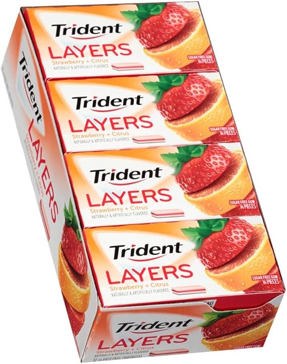 Trident Layers Strawberry + Citrus Gum 8/14 ct. Amazon.ca Grocery