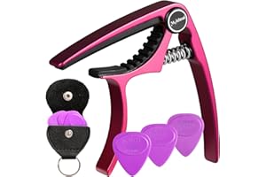Guitar Capo, Meeland Purple Aluminium Guitar Capo Key Clamp for Acoustic Guitar/electric guitar/Ukulele/Bass With Guitar Pick