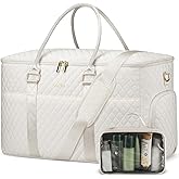 WINDARS Travel Duffle Bag, Weekender Bag for Women with Shoe Compartment, Large Carry On Overnight Bag with Toiletry Bag, Gym Duffel Bag with Wet Pocket, Hospital Bags for Labor and Delivery (Beige)