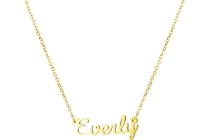 Awegift Personalized Name Necklace 18K Gold Plated New Mom Bridesmaid Gift Jewelry for Women