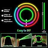 DELEE Glow Sticks 100 Pack Neon Party Bulk with Connectors 8 inch view 7