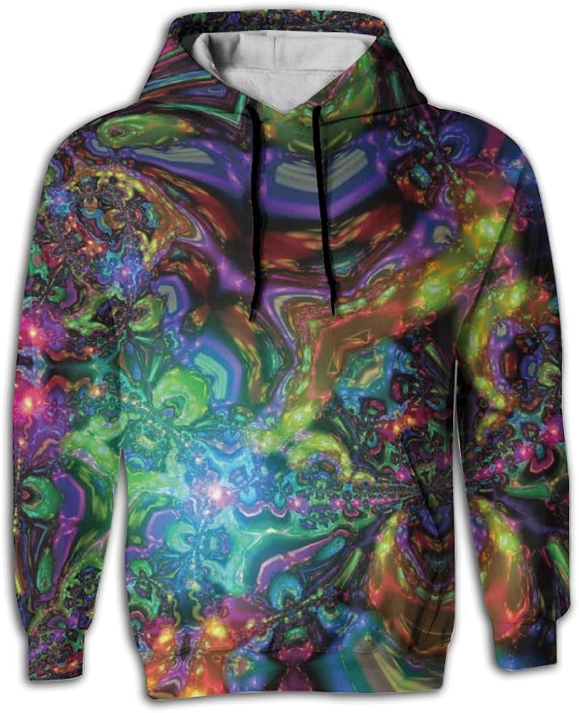 Wymetime Psychedelic Art Abstract Trippy Fashion Print Men's Pullover
