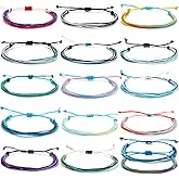 Starain Surf String Wave Bracelets for Women Boho Handmade Waterproof Adjustable Braided Beach Surfer Bracelets Set