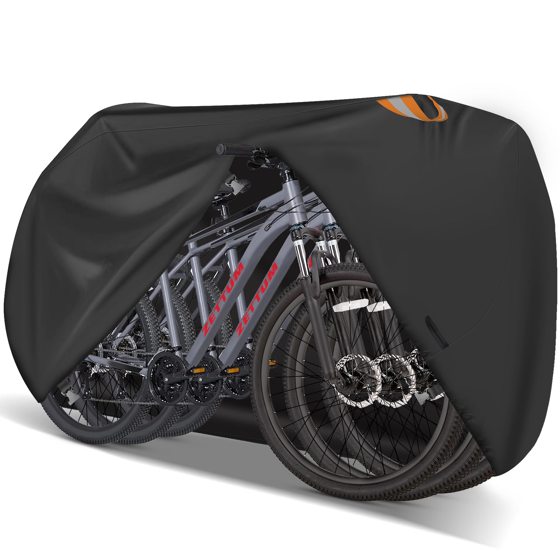 Zettum Bike Covers for 3 Bikes - Stationary & Outdoor, Heavy Duty, Waterproof, 600D PU Coating