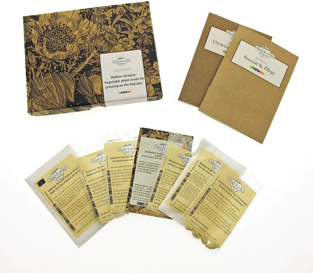 Balkon-Gemüse: Samen-Geschenkset mit 7 Sorten