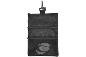 Orlimar Detachable Golf Accessory Pouch, 3 Zippered Pockets for Valuables and Golf Accessories, Clips to Your Golf Bag for Ex