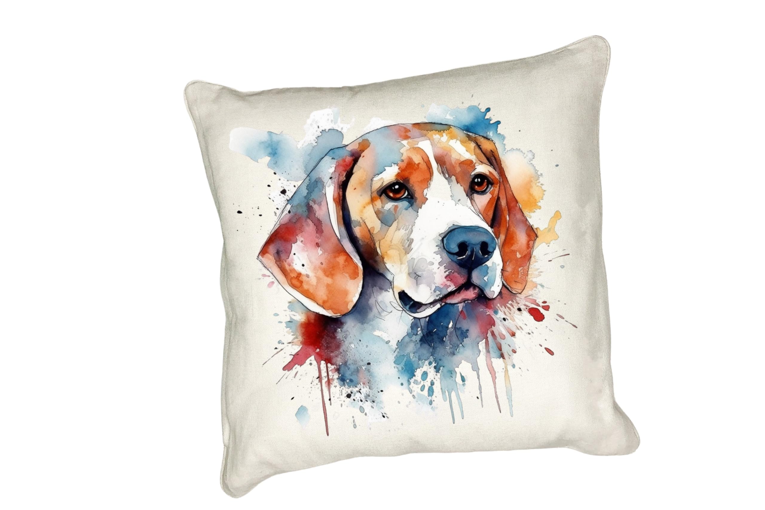 Anonymous Gifting Watercolour dog printed cushion cover - perfect for dog lovers - Beagle