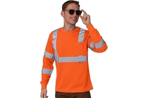 A-SAFETY Safety Shirt,High Visibility Work T Shirt Long Short Sleeve Class 3 (XS-6XL)
