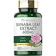 Carlyle Banaba Leaf Extract Capsules 600mg | 200 Count | Non-GMO, Gluten Free t est
