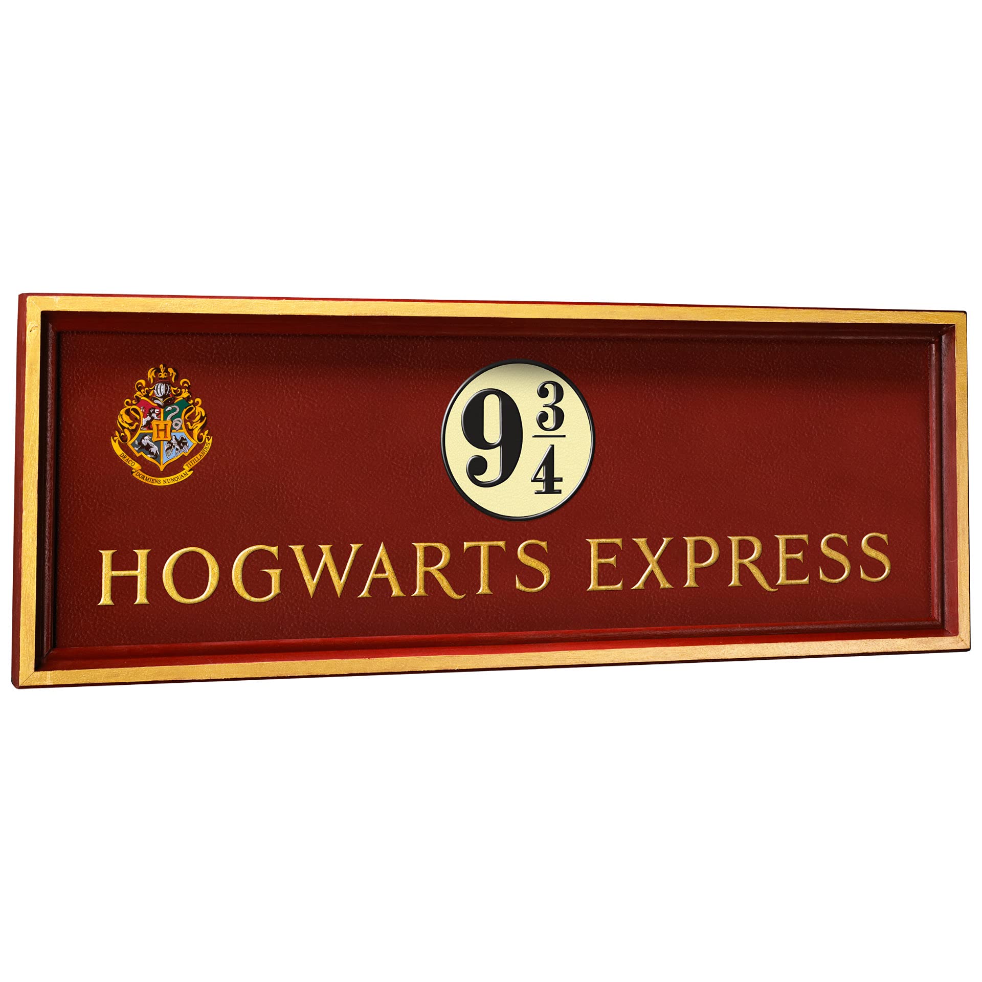 The Noble Collection Harry Potter Platform 9 3/4 Sign - 23in (58cm) Wooden Hogwarts Express Plaque - Officially Licensed Film Set Movie Props Gifts