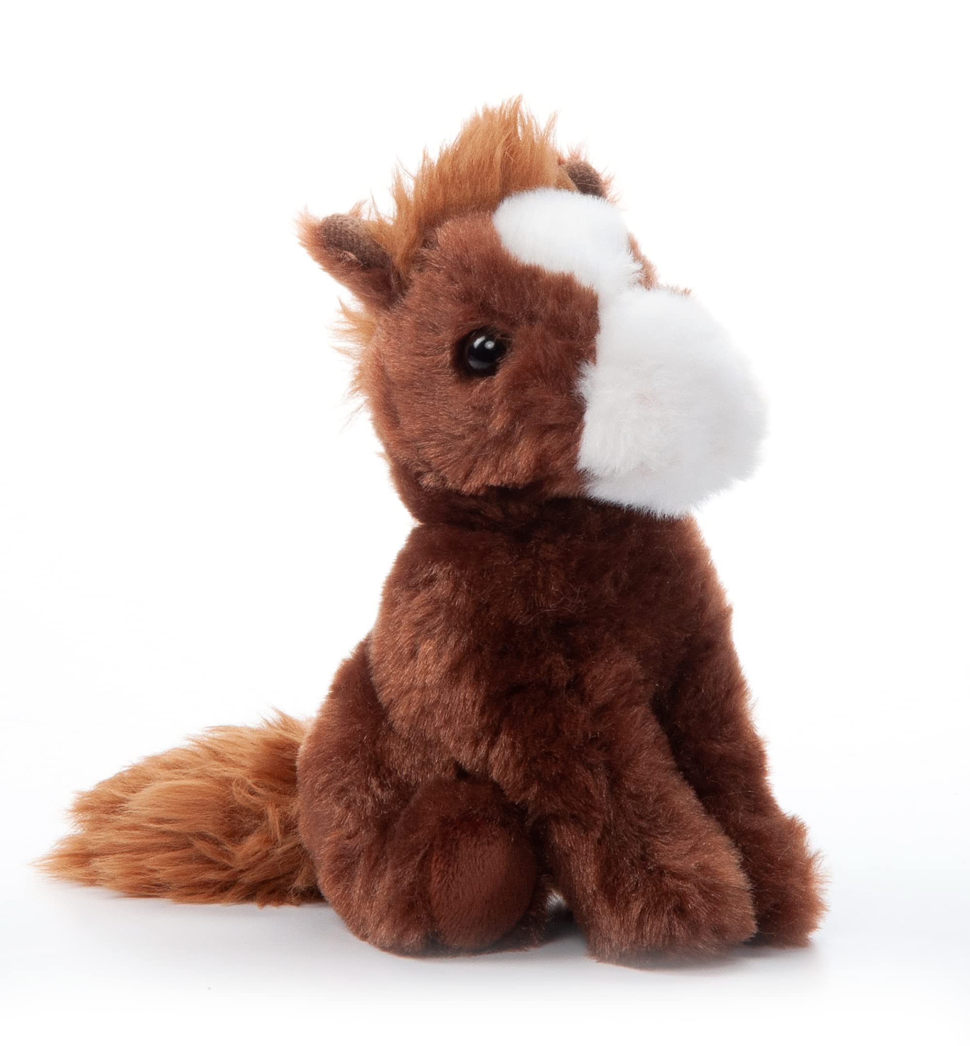 The Petting Zoo Horse Stuffed Animal Plushie, Gifts for Kids, Wild Onez Babiez Wildlife Animals, Brown Horse Plush Toy 6 inches