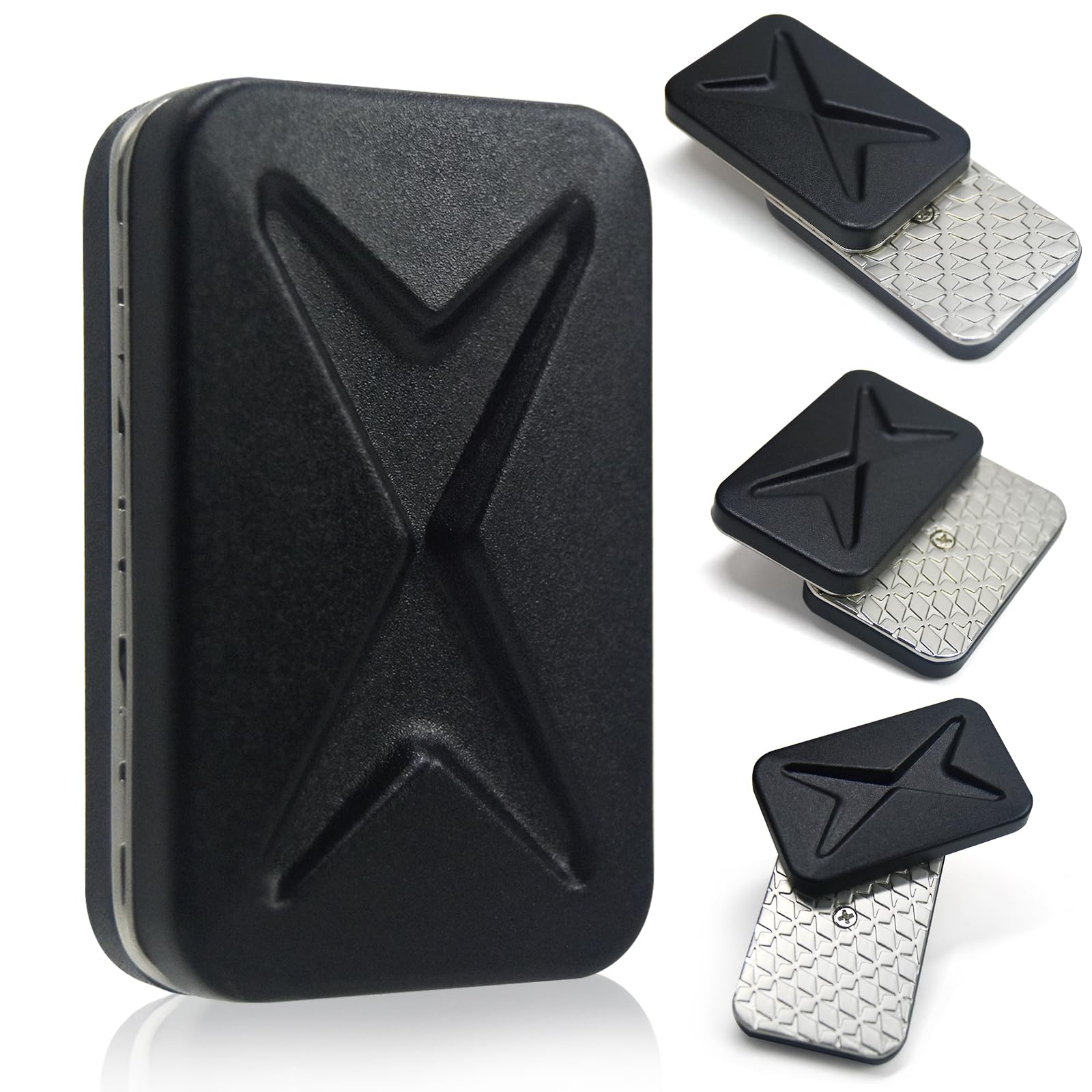 HIDEDC Breakthrough Fidget Slider, Trackless Fidget Slider for Fancy Play, EDC Fidget Toys Adults Sensory Toys Home Office Executive Desk Toy Gift for ADHD/ADD/Autism (2nd Gen Black)