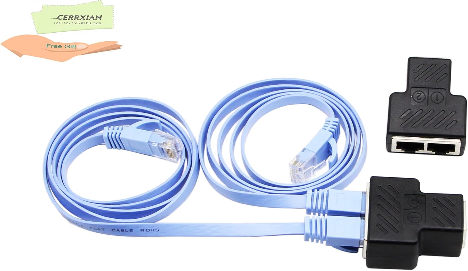 CERRXIAN NEW RJ45 Splitter Adapter, Cable Splitter RJ45