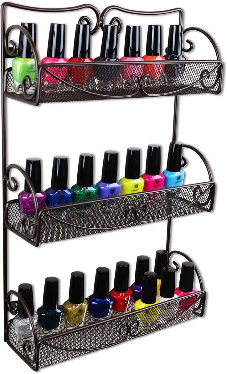 DecoBros 3 Tier Wall Mounted Spice Rack, Bronze: Kitchen & Dining
