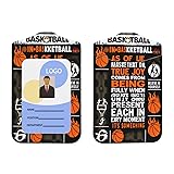 Basketball Motivational Badge Holder with Lanyard