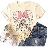 Women Magical Shirt Castle Graphic Tee Magic T Shirt Funny Fairy Graphic Tshirt Family Holiday Vacation Short Sleeve Tops