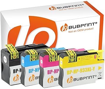 Bubprint 4 Druckerpatronen kompatibel für HP 932XL 933XL für Officejet 6100 e-Printer 6600 e-All-in-One 6700 Premium 7110 751