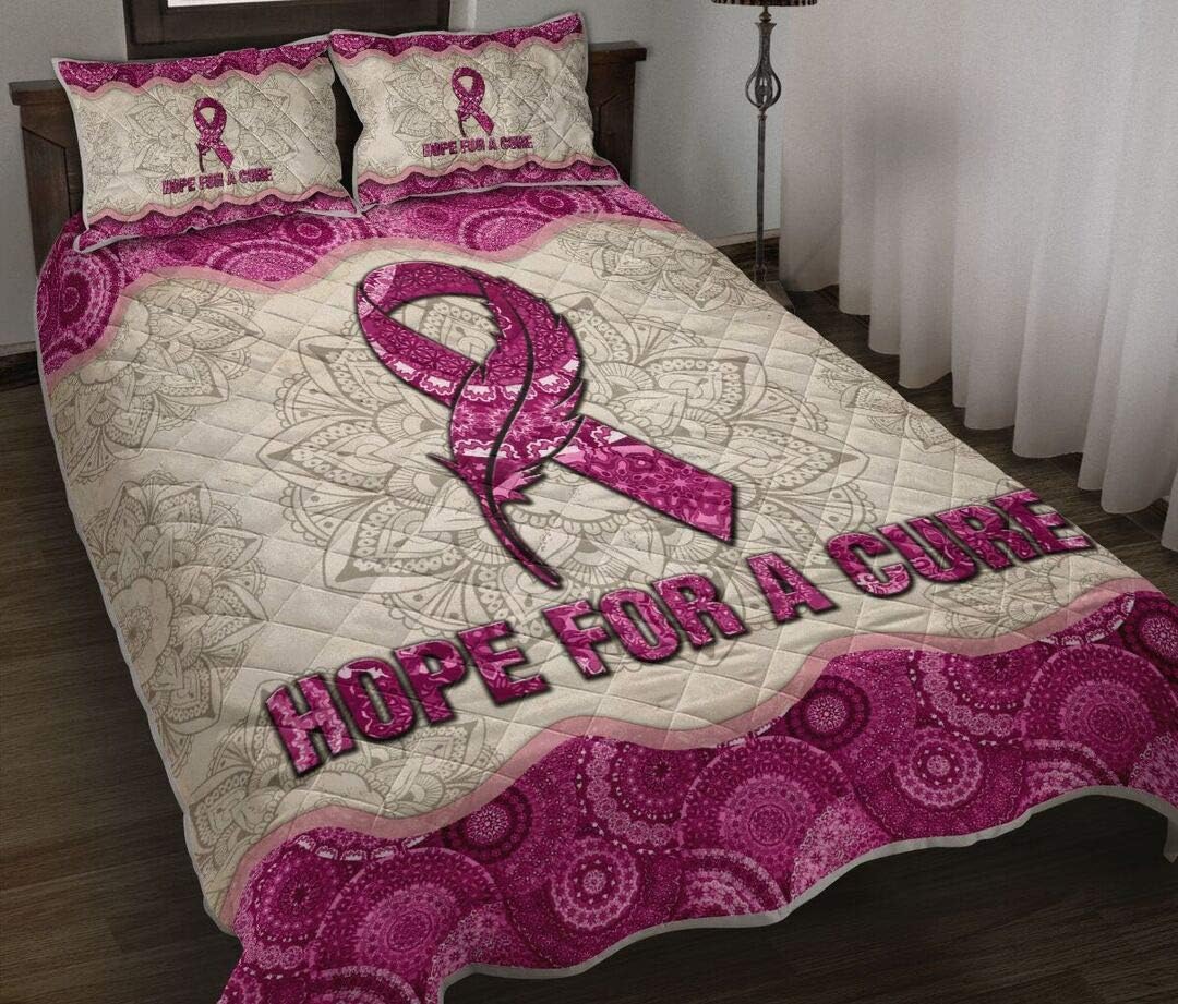 Breast Cancer Quilt Bed Set Customized Gifts for Men Women