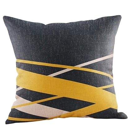 Sunshinehomely Clearance Mustard Pillow Case Yellow Geometric Fall