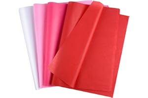 TUPARKA Valentine's Day Tissue Paper 60 Sheets Assorted Gift Wrapping Paper 4 Colors Paper for Valentine's Day DIY Crafts Bir