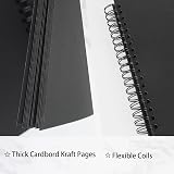Miaikoe DIY Scrapbook Album 25.5x25.5 cm Hardcover Kraft 20 Sheets Black view 5