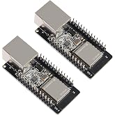 DWEII 2 Pack WT32-ETH01 ESP32 Module Ethernet WiFi Bluetooth Development Board WT32-ETH01 Embedded Serial Port to Ethernet Converter Serial to WiFi&amp;Bluetooth MCU Module