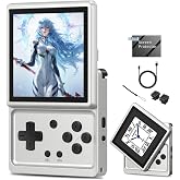 Anbernic RG Rotate Retro Handheld Game Console, 3.5-Inch Rotating Touchscreen, Android 12, T618, 3GB+32GB, Aluminum Alloy Portable Gaming Device with Adjustable Shoulder Buttons (Aurora Silver)