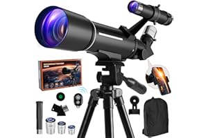 Telescope, Telescope for Kids & Adults, 70mm Aperture 400mm Refractor Telescopes for Astronomy Beginners with AZ Mount Tripod