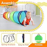 SENODEER Kids Play Tunnel Tent Rainbow 6 ft Pop Up Indoor Outdoor view 6