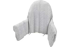 LOMGWUMY High Chair Cushion, for IKEA High Chair Cushion, Cushion High Chair, for IKEA Highchair Cushion for IKEA Antilop Highchair, Built-in Inflatable Cushion, Baby Sitting More Comfortable (gray Stripes)