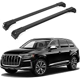 ERKUL 220lbs Roof Rack Cross Bars for Audi Q7 2016-2026 | Aluminum Crossbars with Anti Theft Lock for Rooftop | Compatible with Fixed Points Roofs - Black