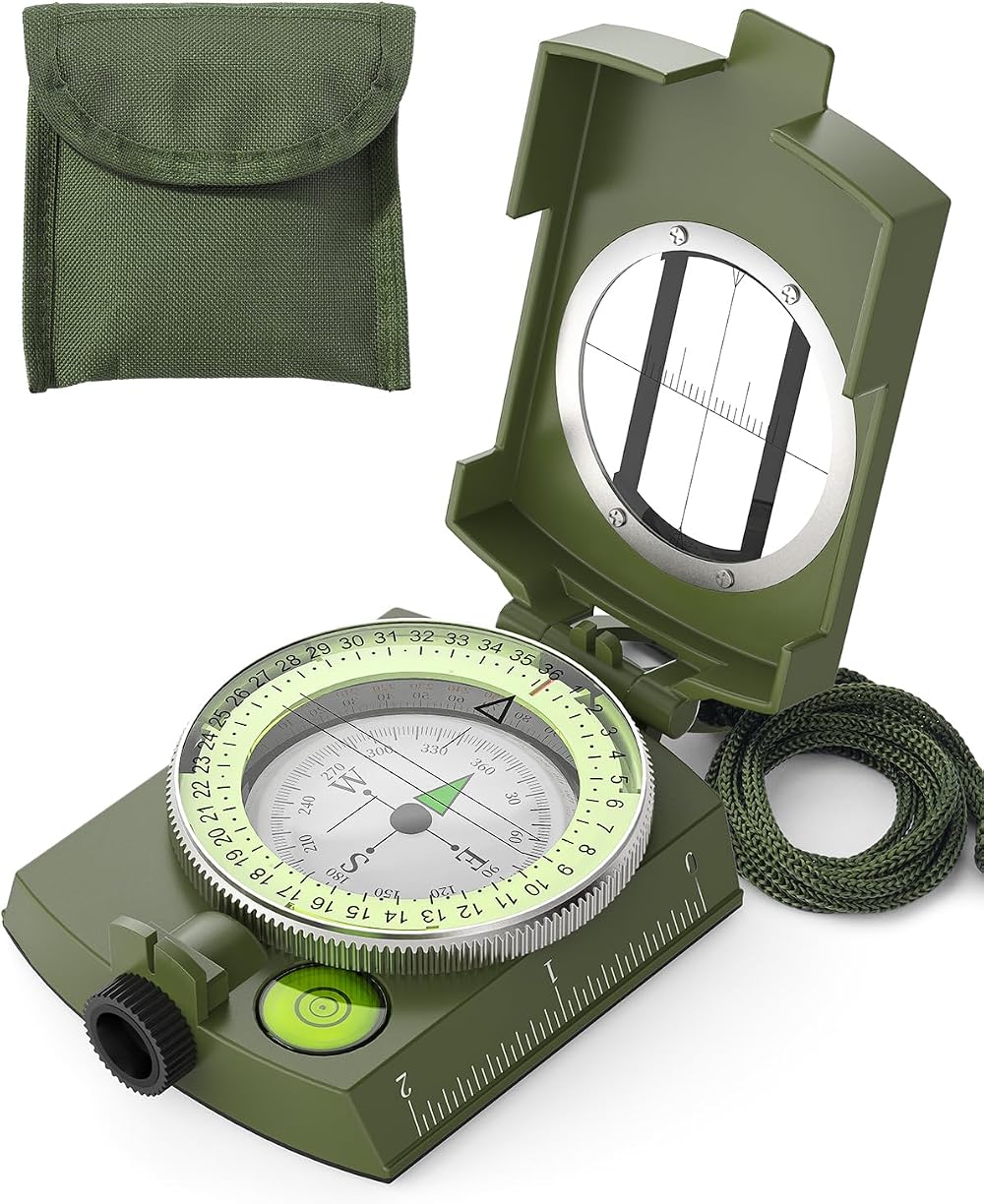 Sportneer Compass Waterproof Shockproof Hiking Navigation with Lanyard