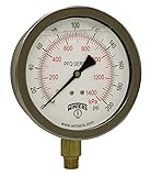 Winters 4" Dial Size, Liquid Filled Industrial