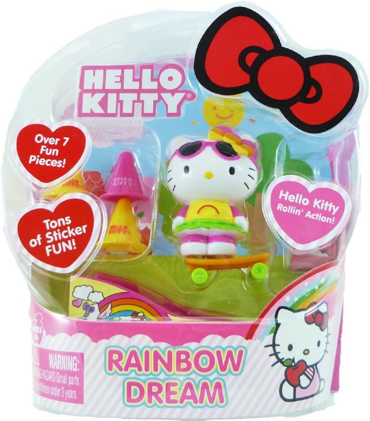 Hello Kitty Rollin' Action Mini Figure- Rainbow Dream