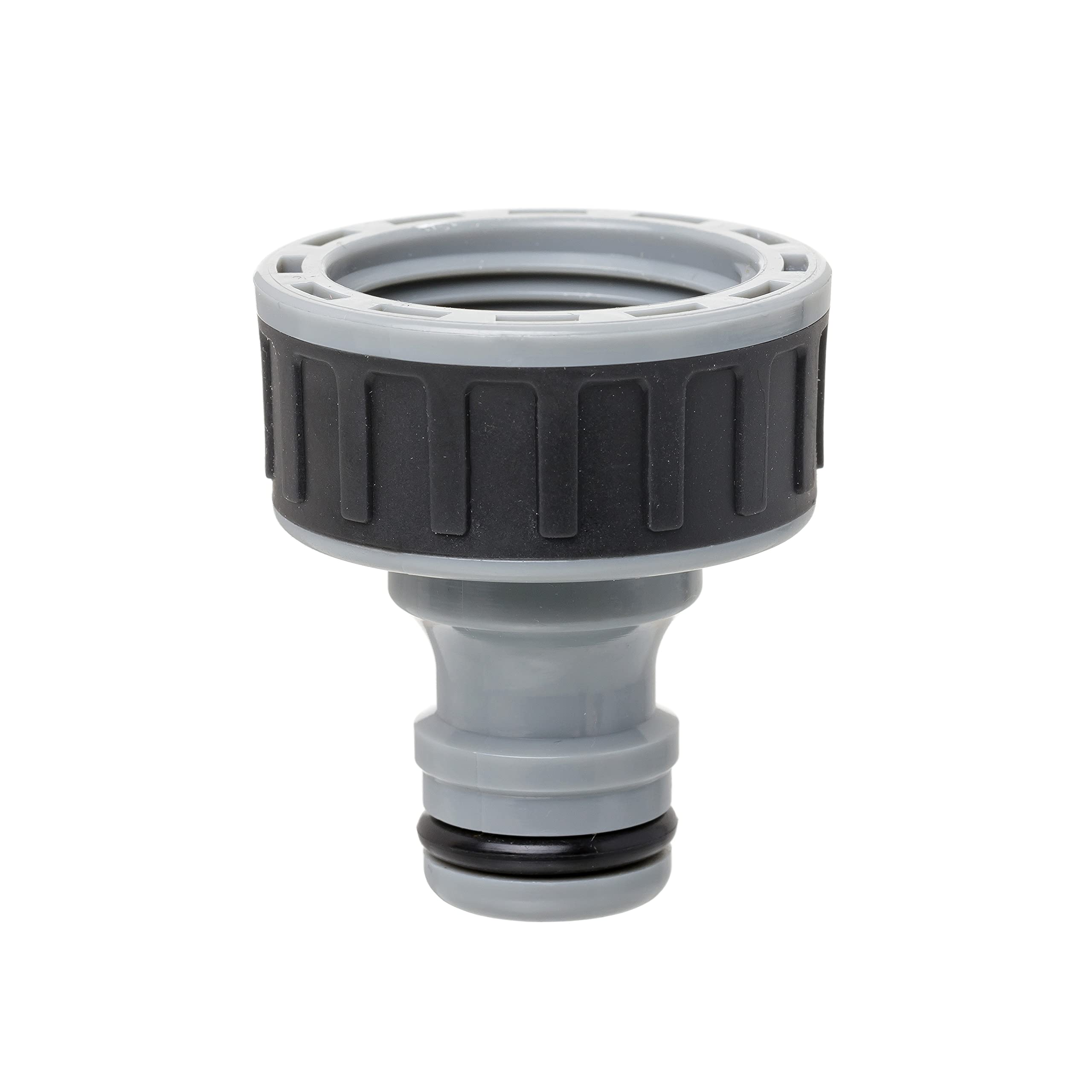 TATAY Garden Hose Famale Tap Connector 3/4" Premium, Universal Tap Connector, Solar Protection, Easy Installation, Grey - Black