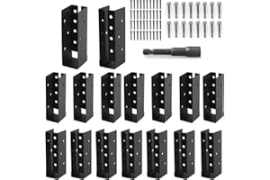 AXWHYS Concealed Joist Hangers, 16 Pcs of 2"x6" Outdoor Trim Concealed Flanges, Q235B Steel Powder Coated Concealed Mount Joist Hangers for 2"x6" Beam Swing…