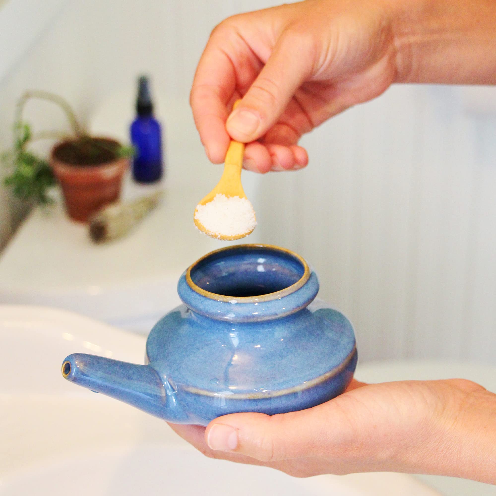 Baraka Neti Pot Sinus Rinse, Neti Pot Mineral Salt, Sinus Rinse Saline Solution, Nasal Salt for Sinus Wash, Sinus Rinse Sea Salt, Nasal Salt for Sinus, Mineral Sea Salt Rinse - (8 oz - 3 Pack)