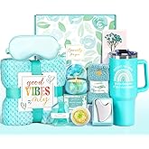 Suhctuptx Birthday Gifts for Women, Unique Self Care Gifts Get Well Soon Basket, Christmas Relaxing Spa Gift Care Package w/Flannel Blanket 40 oz Tumbler, for Mom Her Sister Friend