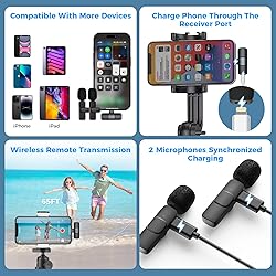 Moman Wireless Lavalier Microphone for iPhone, 2