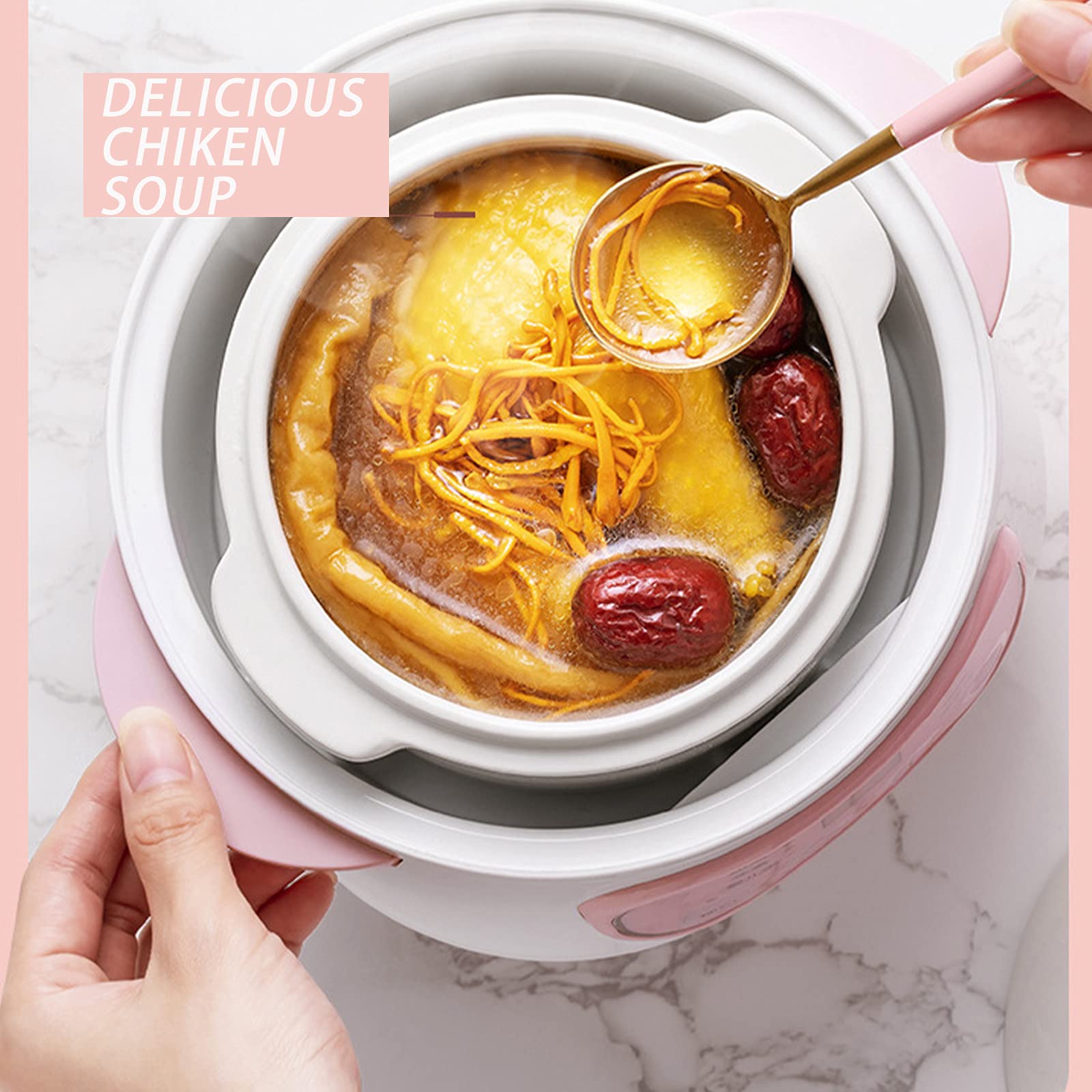 Smart Small Electric Stewing Pan Appointment Timing Sputum Stewed Automatic Mini Boiled Porridge Soup Pot Electric Stew