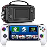 【Anti-Drift & Fast-Connect】Wireless Game Controller for iPhone/Android with Case | Hall Joysticks Bluetooth Phone Controller, For Cloud Gaming, Genshin Impact, Roblox, Call of Duty Mobile Gamers,White