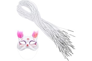 COHEALI 50pcs Elastic Rope Mask - White 3Mm Elastic Cord for DIY Crafts and Hat Straps - Comfortable Design with Double Head Protection for Secure Use