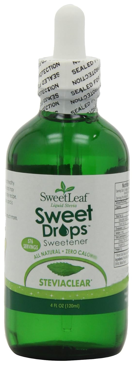 SweetLeaf Sweet Drops Liquid Stevia Sweetener, SteviaClear, 4 Ounce