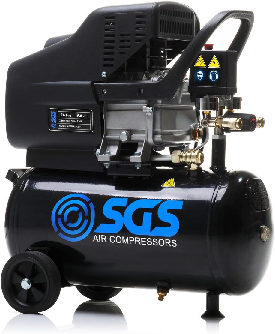 24 Litre Air Compressor 9.6 CFM, 2.5 HP Amazon.de Baumarkt