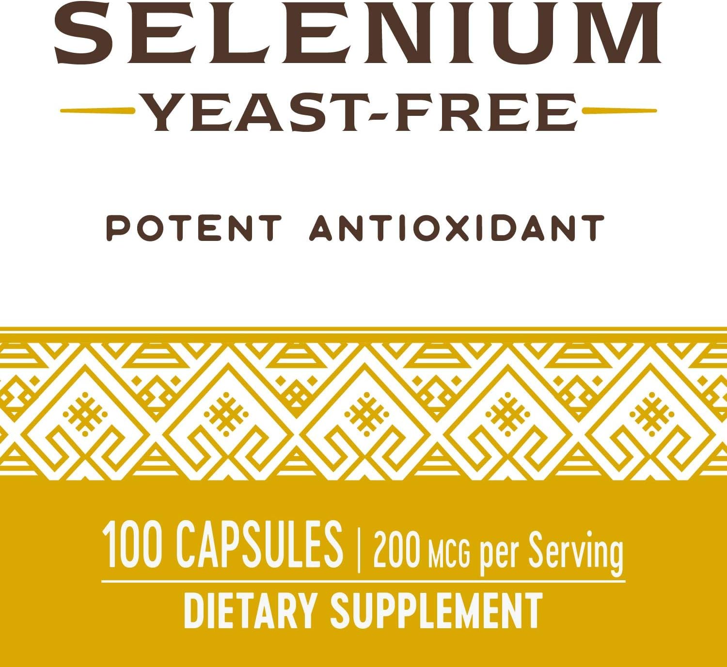 Nature's Way Selenium 200 mcg; L-selenomethionine; 100 Capsules: Health & Personal Care